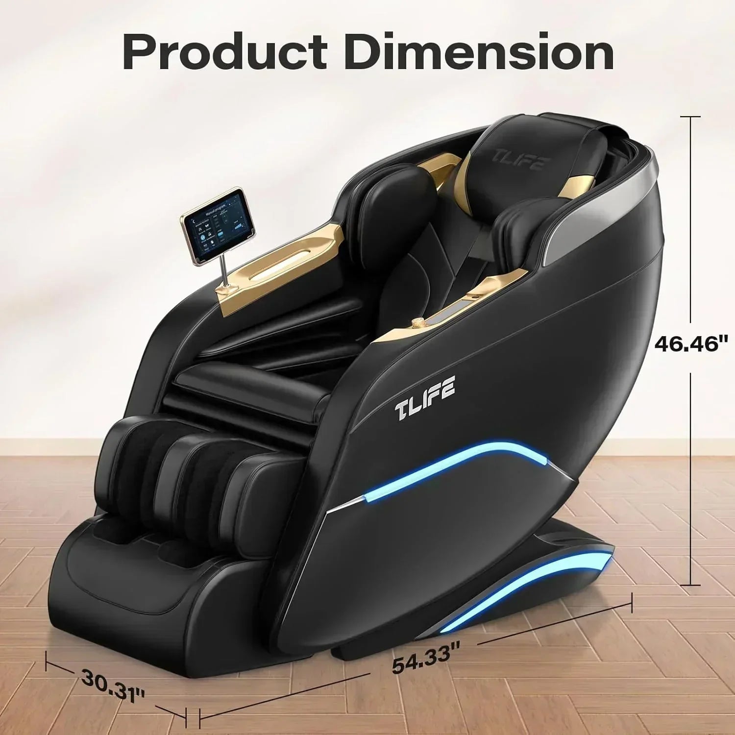 Full Body Massage Chair 160° Zero Gravity Recliner with Body Scan Shiatsu Massage Chair wourant