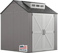 Rubbermaid Resin Outdoor Storage Shed With Floor Weather Resistant Gray Organization for Home wourant