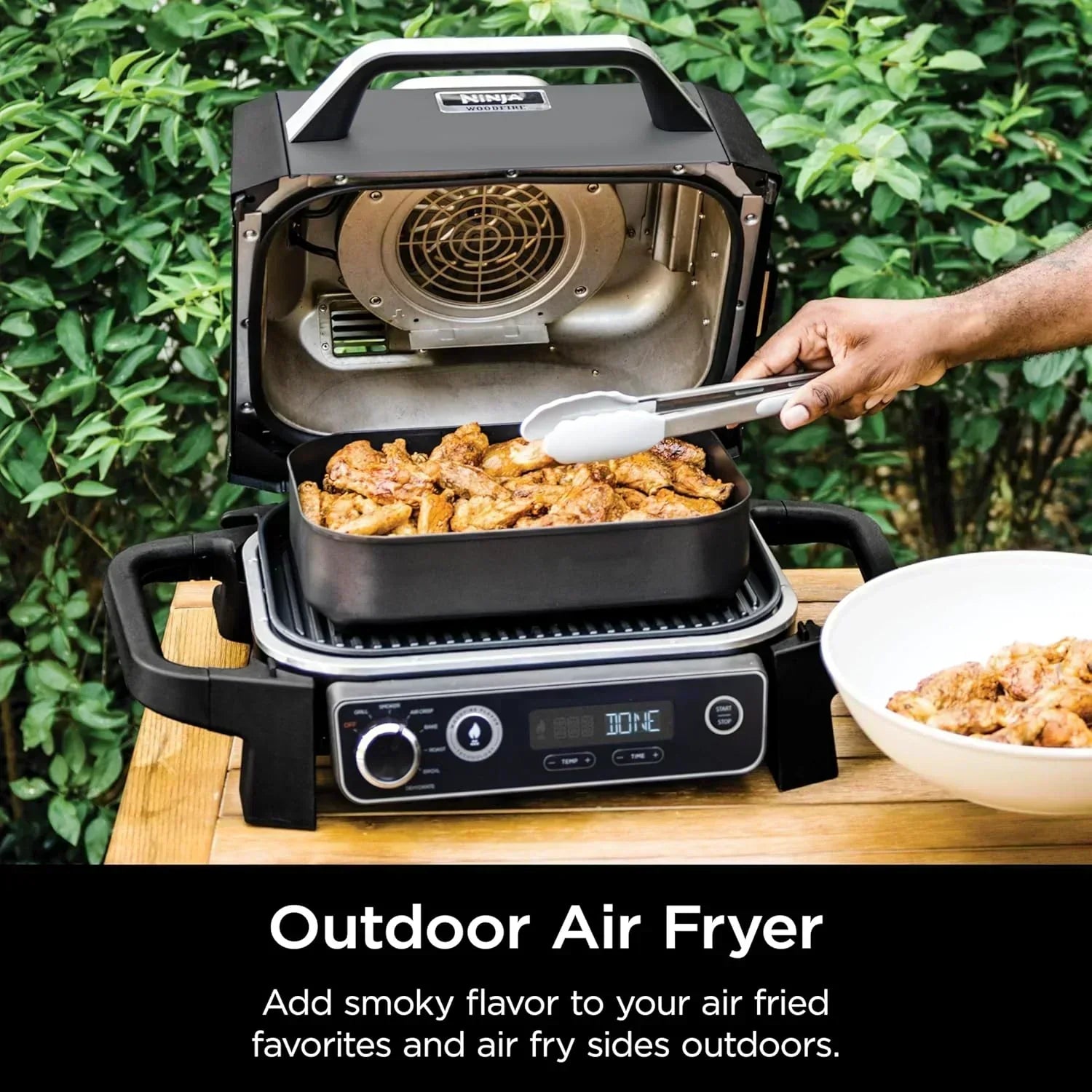 OG751 Woodfire Pro Outdoor Grill Built-In Thermometer 7-in-1 Master Grill BBQ Smoker Air Fryer wourant
