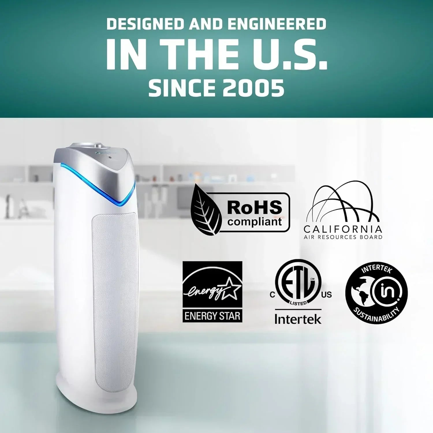 Home air purifier with HEPA pure filter wourant