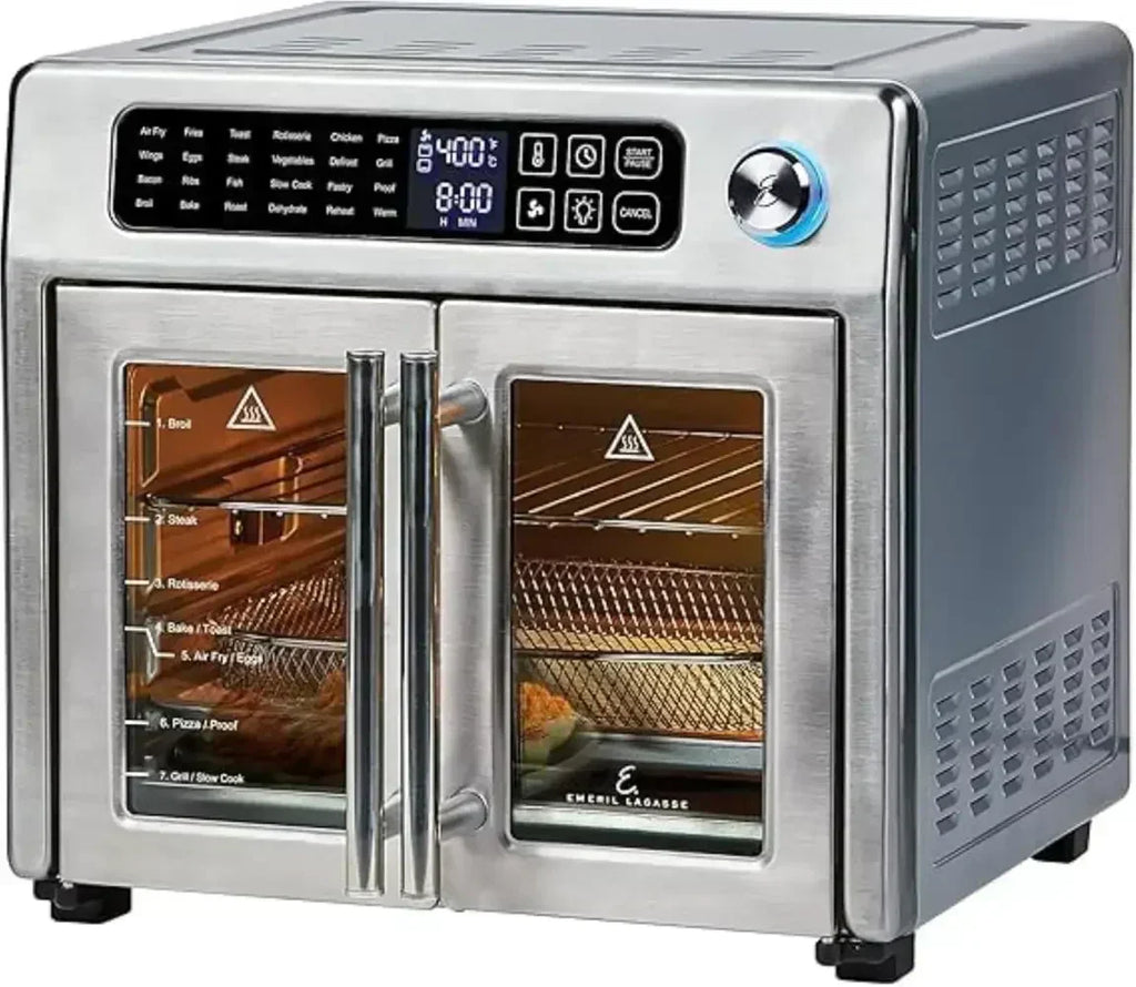 Emeril Lagasse 26 QT Extra Large Air Fryer Convection Toaster Oven with French Doors wourant