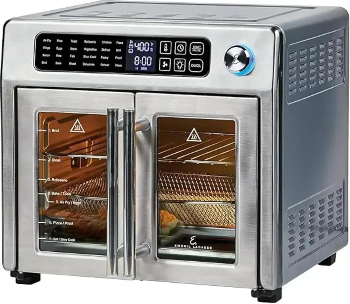 Emeril Lagasse 26 QT Extra Large Air Fryer Convection Toaster Oven with French Doors wourant