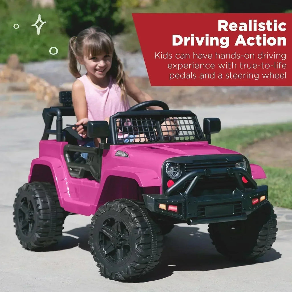 Best Choice Products 12V Kids Ride-On Truck Car with Spring Suspension and LED Lights wourant