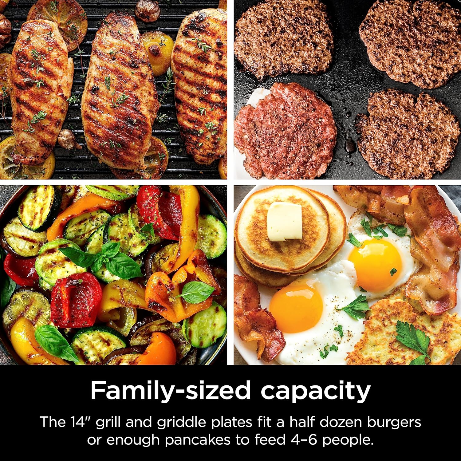 Griddle and Indoor Grill Electric Grill For Steak Burgers Salmon Veggies and More Pancake Griddle wourant