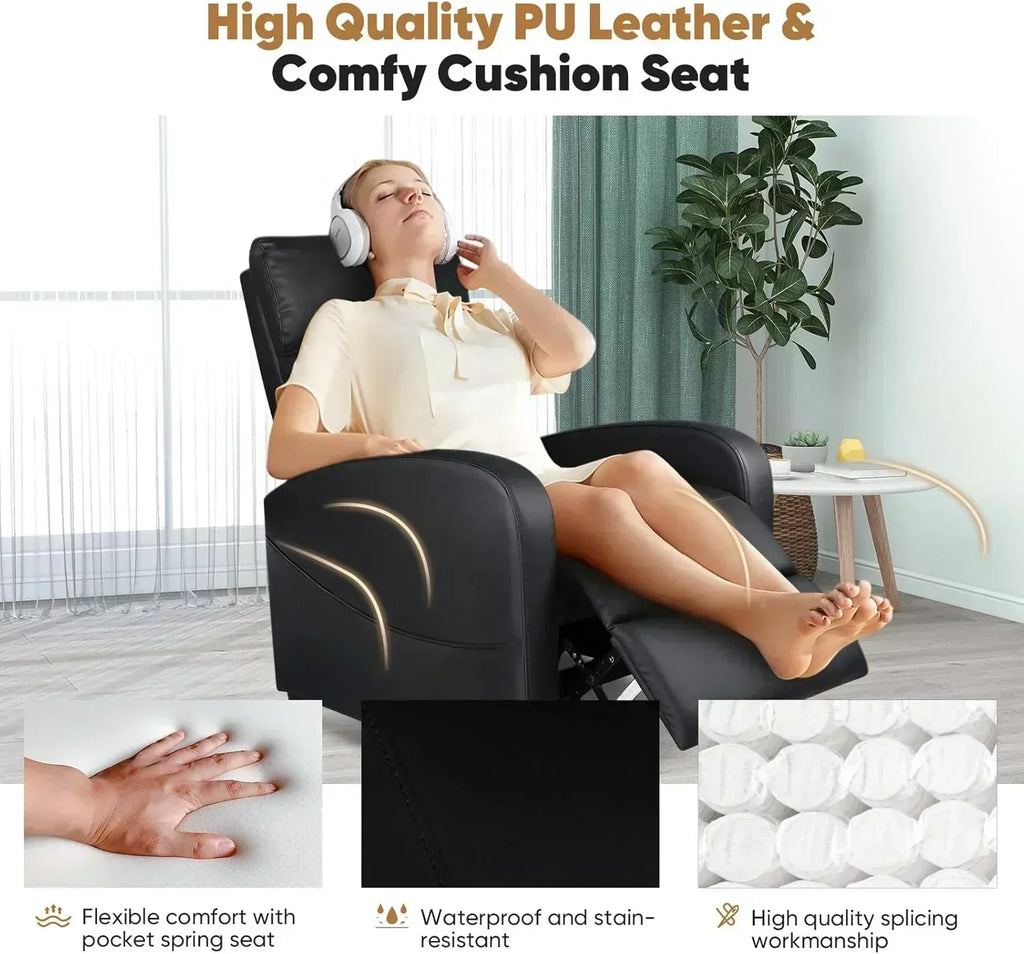 Adult recliner living room massage recliner adjustable home theater chair single sofa wourant