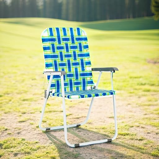 VINGLI Patio Lawn Webbed Folding Chairs Set of 2 Outdoor Beach Portable Lawn Chair wourant