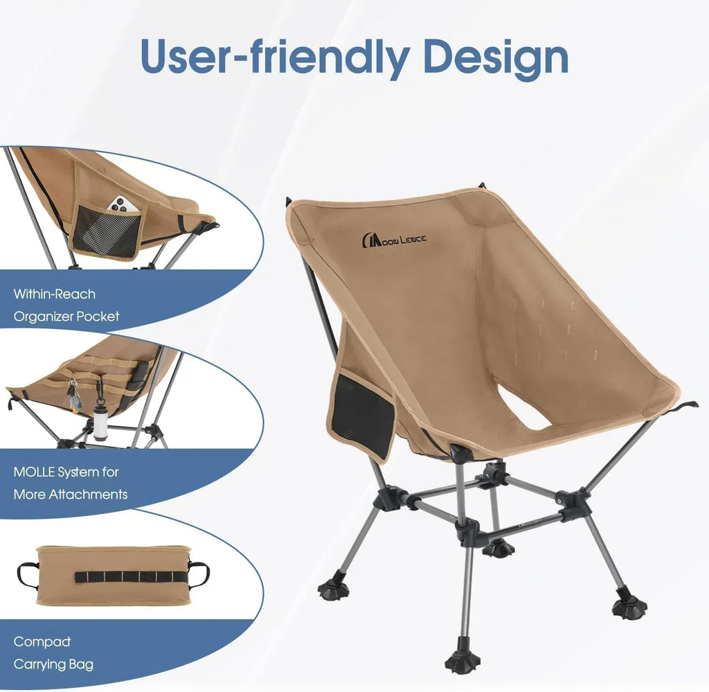 Portable Camping Chair Plus Folding Chair for Backpacking and Hiking wourant