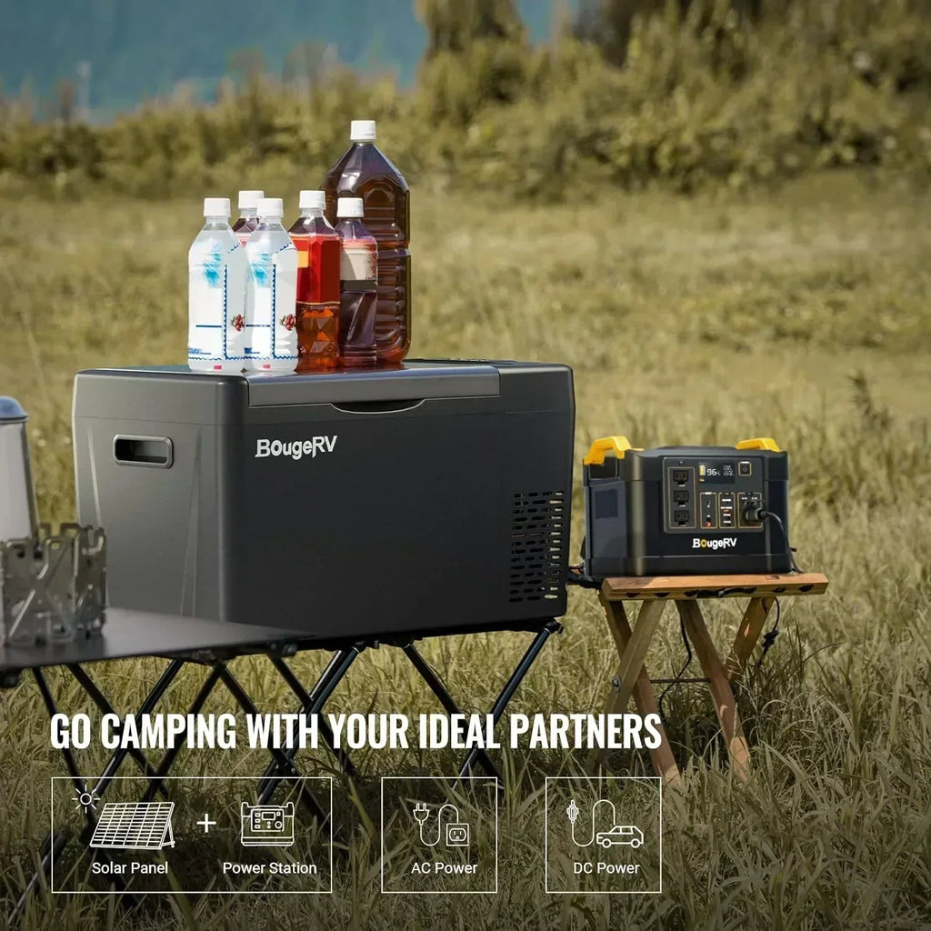 BougeRV 12 Volt Refrigerator 12V Car Fridge 23 Quart Portable Freezer Compressor Cooler wourant