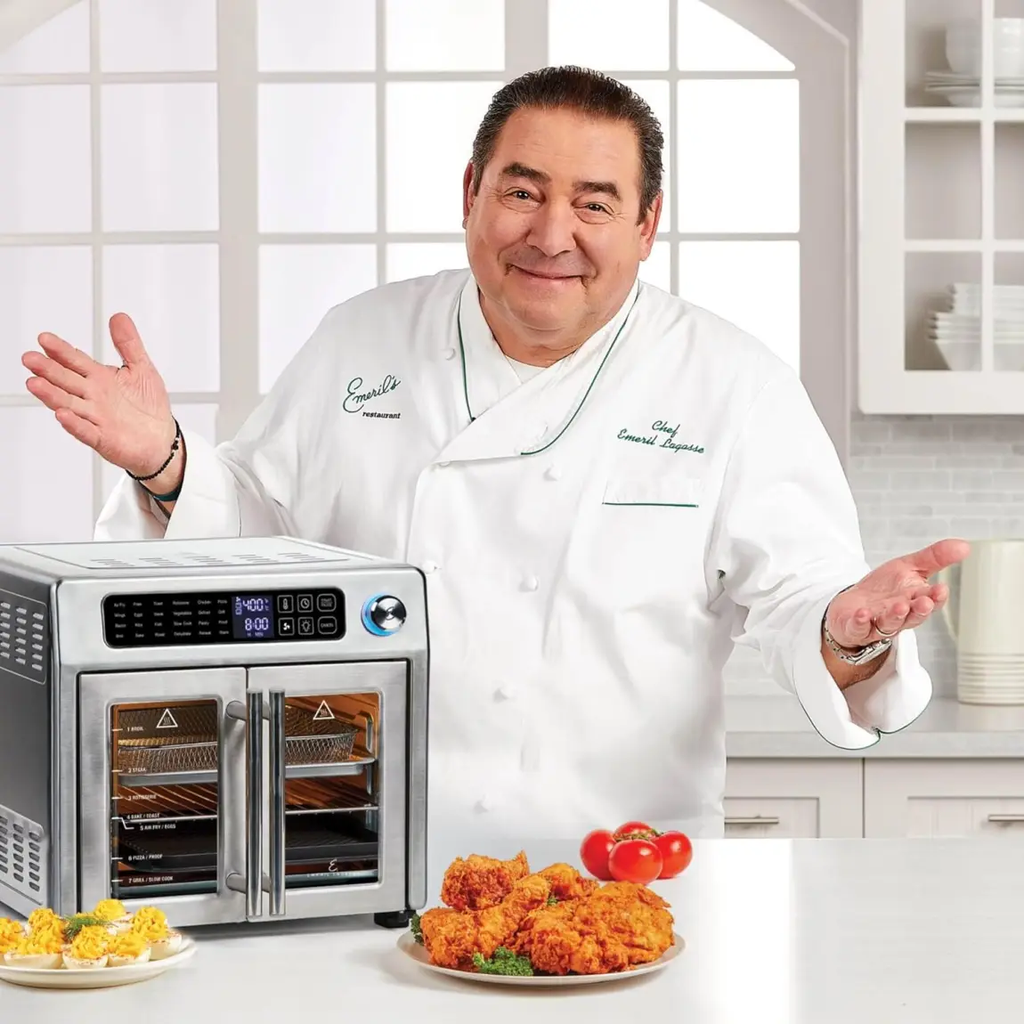 Emeril Lagasse 26 QT Extra Large Air Fryer, Convection Toaster Oven with French Doors, Stainless Steel wourant