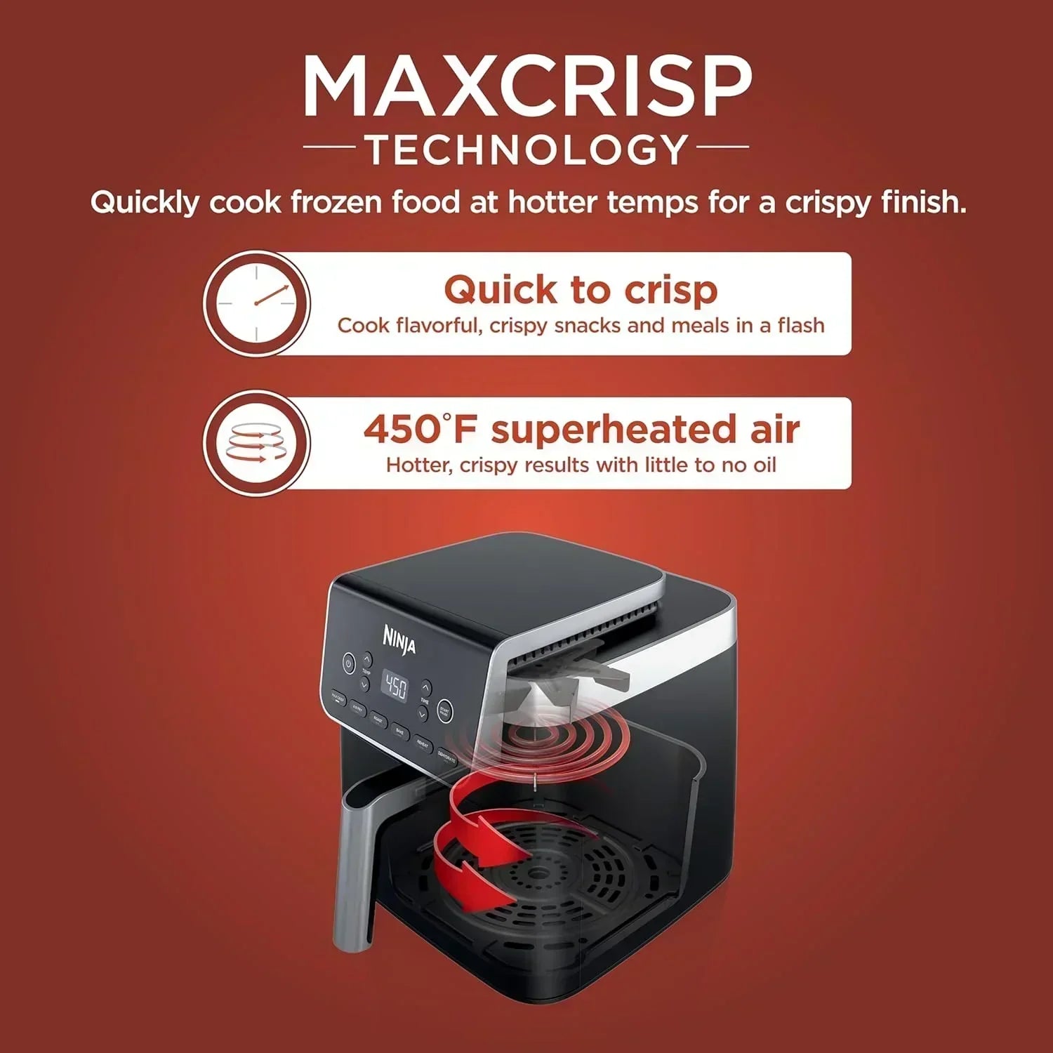 Ninja Air Fryer Pro XL 6-in-1 with 6.5 QT Capacity Max Crisp Air Fry Air Roast Bake wourant