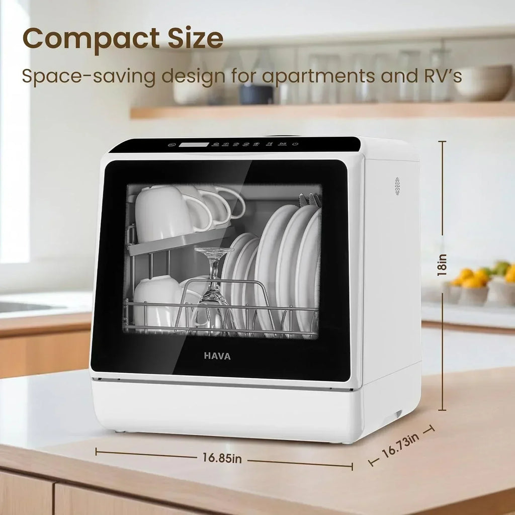 HAVA tabletop dishwasher 6-program portable dishwasher with built-in 5-liter water tank wourant