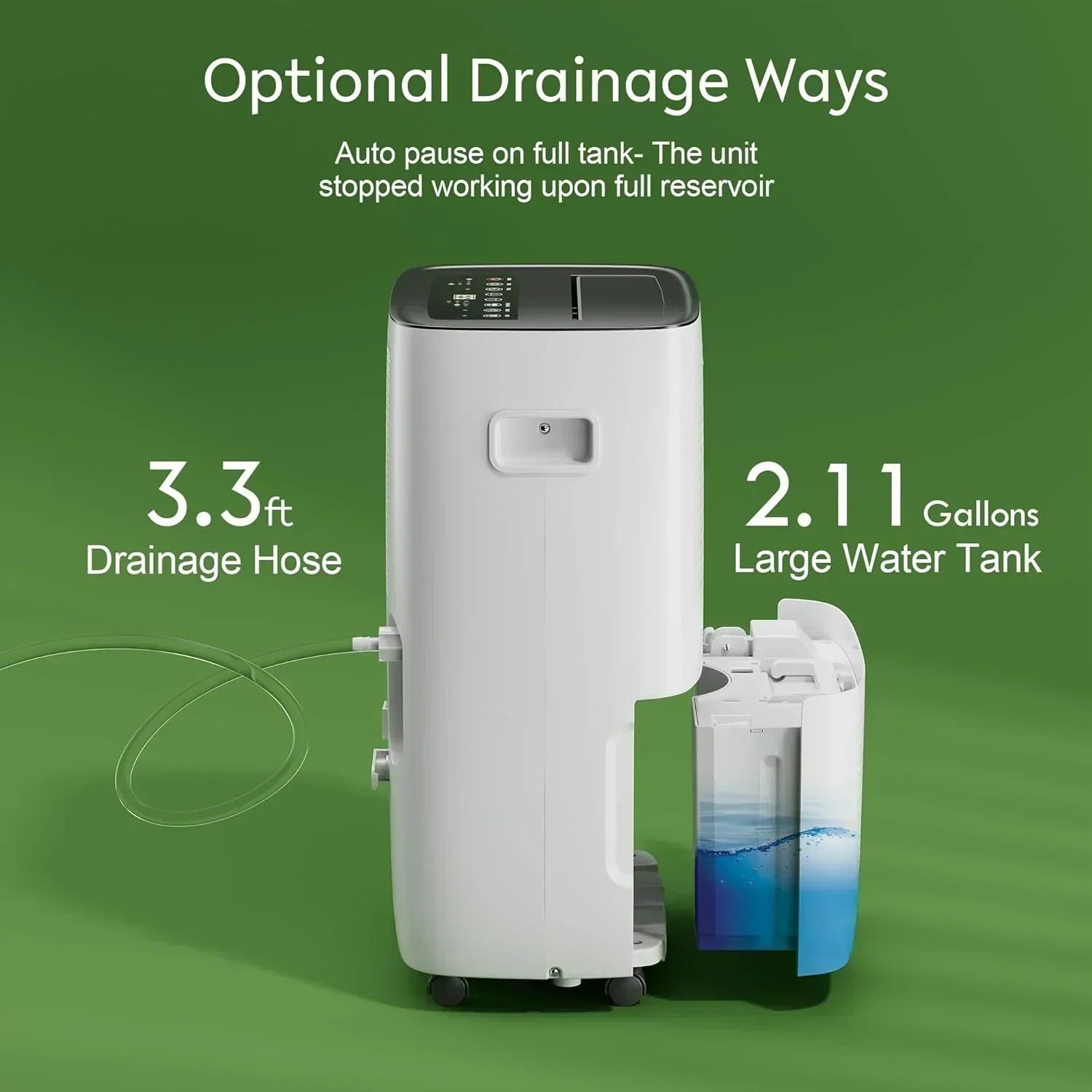Waykar 2000 Sq Ft Dehumidifier for Home and Basements with Auto or Manual Drainage wourant