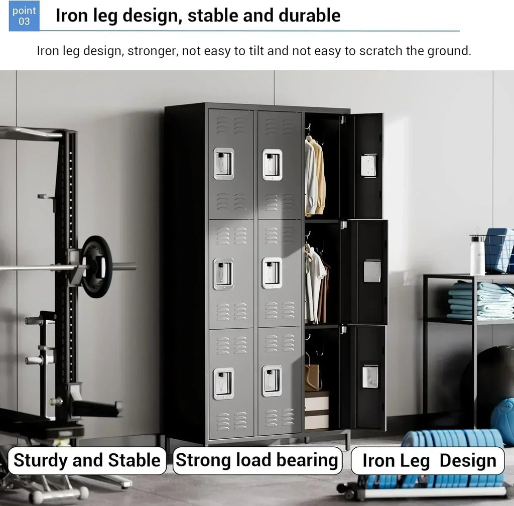 GAOMON Locker for Employees 6 Doors Locker Cabinet with Hooks Storage Locker wourant