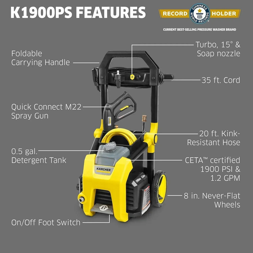 Kärcher Pressure Washer K1700 3 nozzles detergent box wourant