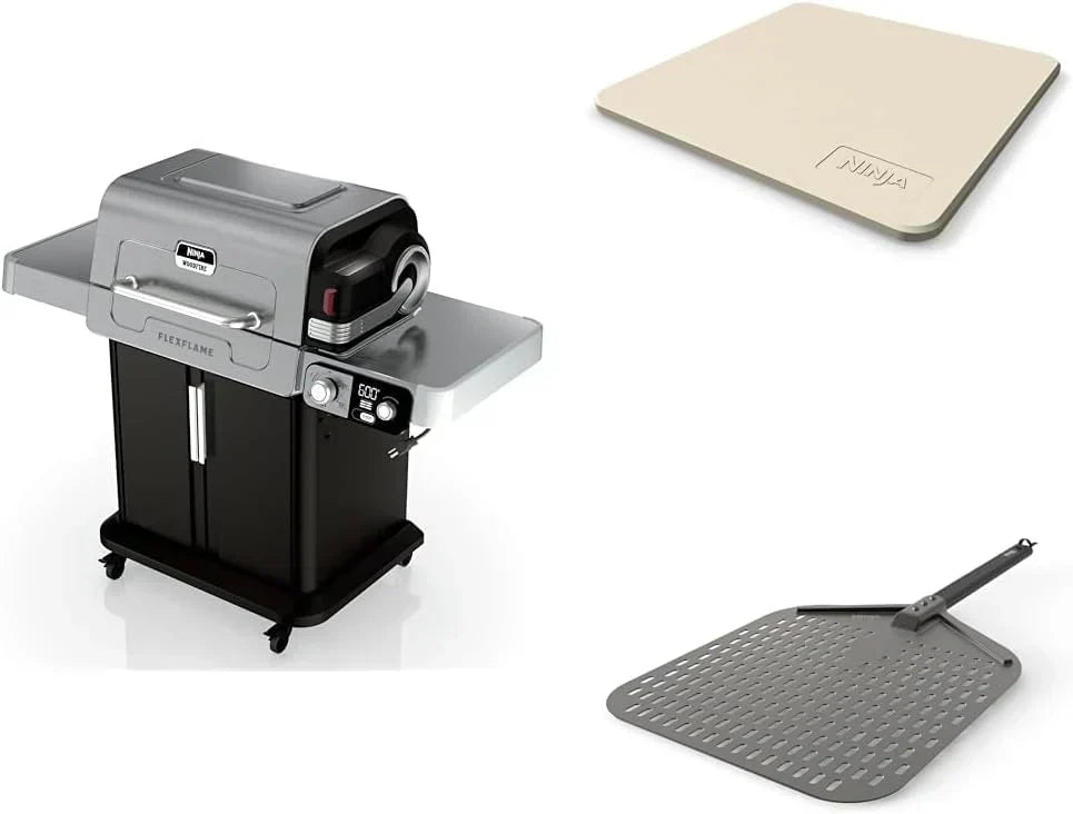 Ninja FlexFlame Grill and Smoker Electric Propane Grill Roaster BBQ Grill 5-in-1 Cooking System wourant