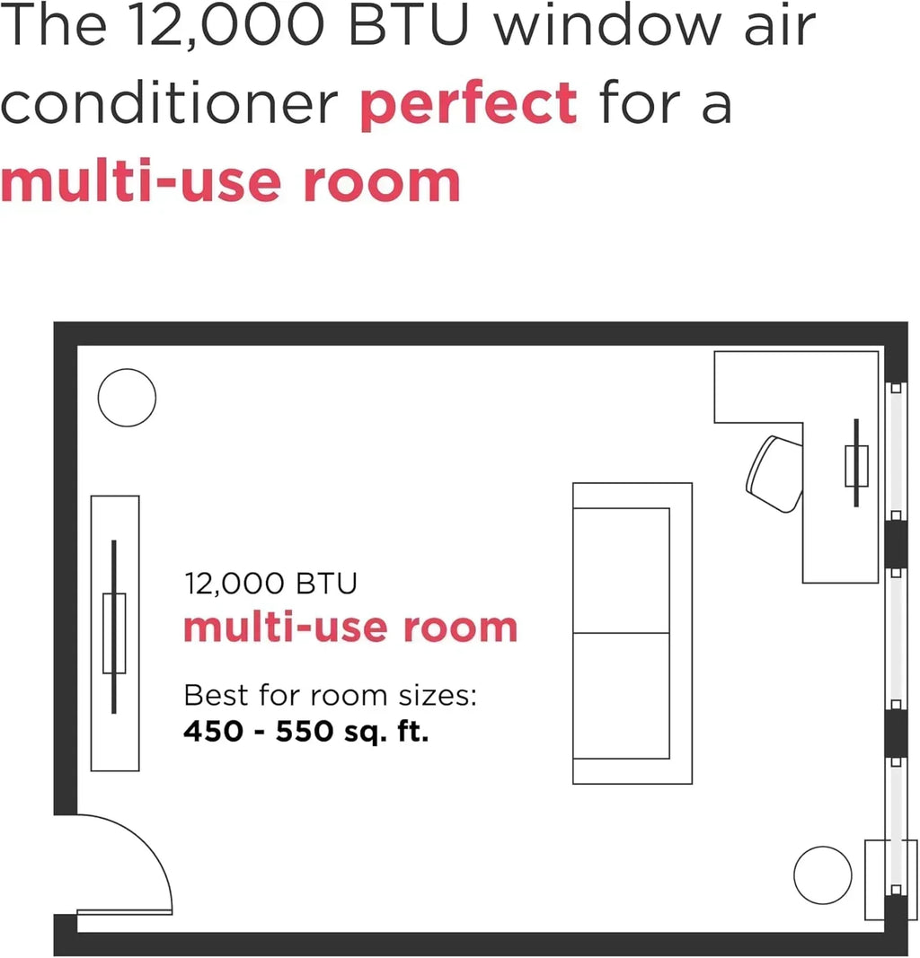 Frigidaire 5,000 BTU Window Air Conditioner Remote Control Cools Up to 150 Sq. Ft. Quiet Operation wourant