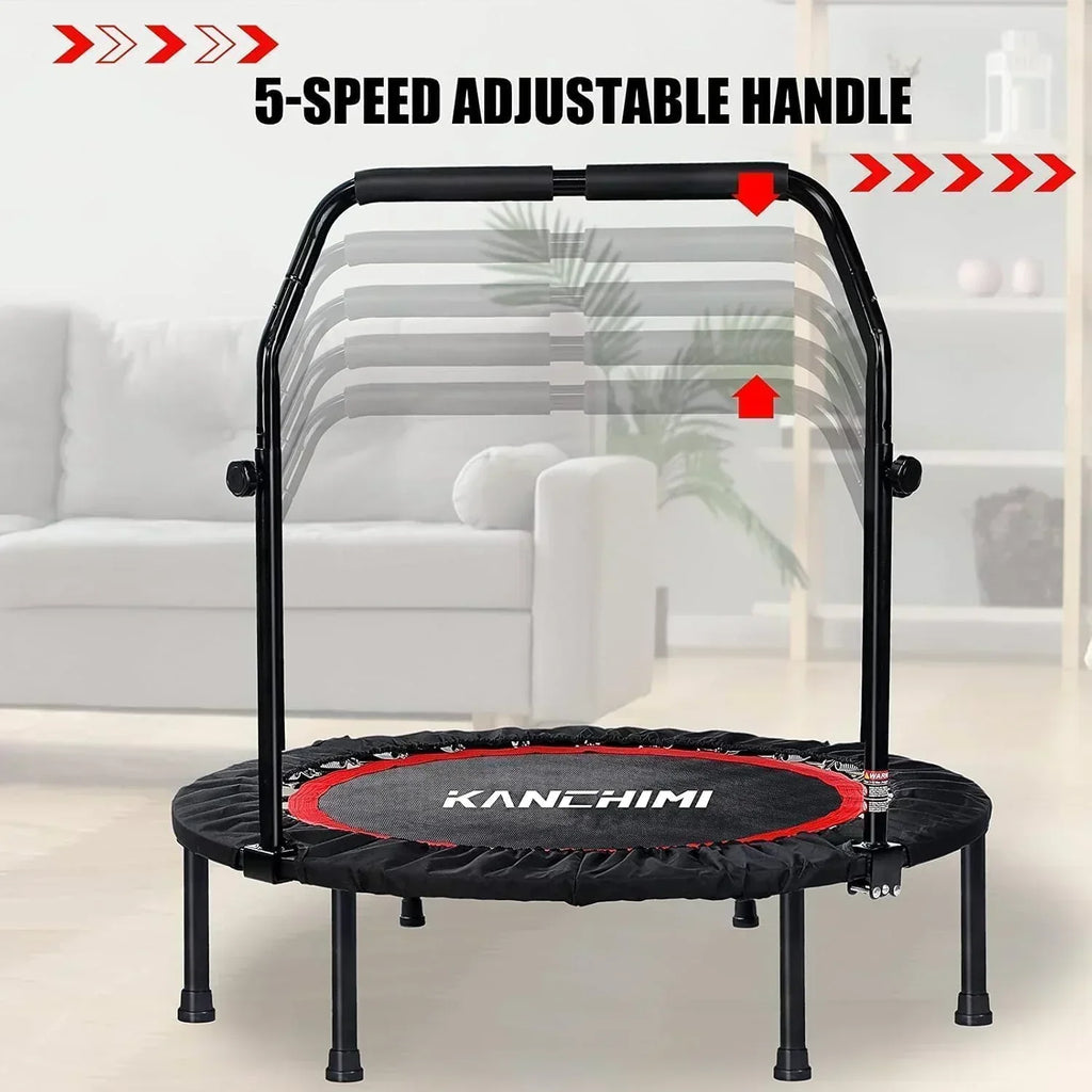 Kanchimi 40" 48" Folding Mini Fitness Indoor Exercise Workout Rebounder Trampoline wourant