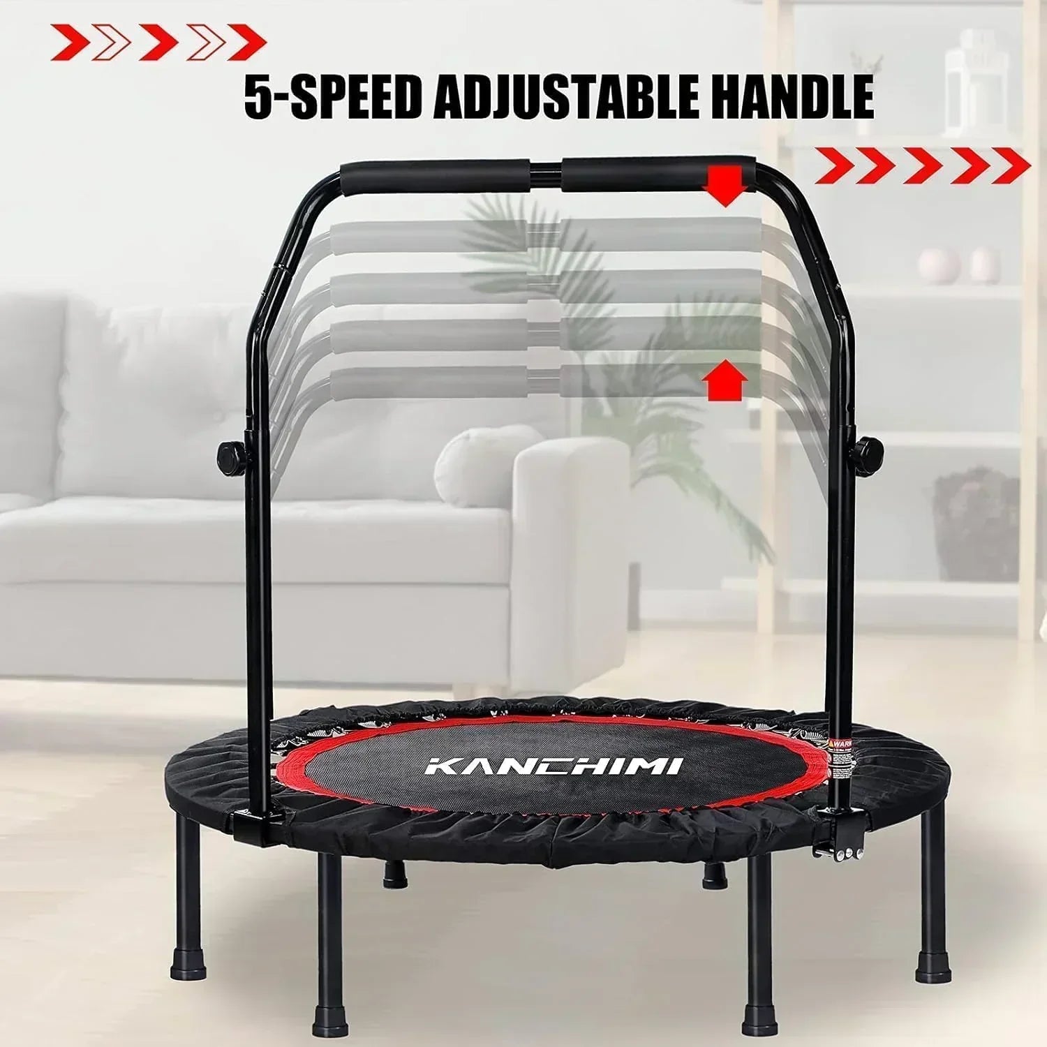 Kanchimi 40" 48" Folding Mini Fitness Indoor Exercise Workout Rebounder Trampoline wourant