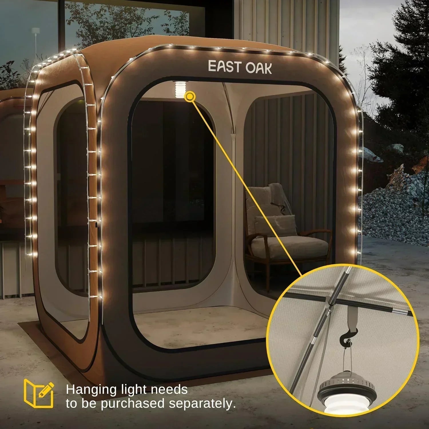 EAST OAK Screen House Tent Pop-Up Portable Screen Room Canopy Instant Screen Tent 10 x 10 FT wourant