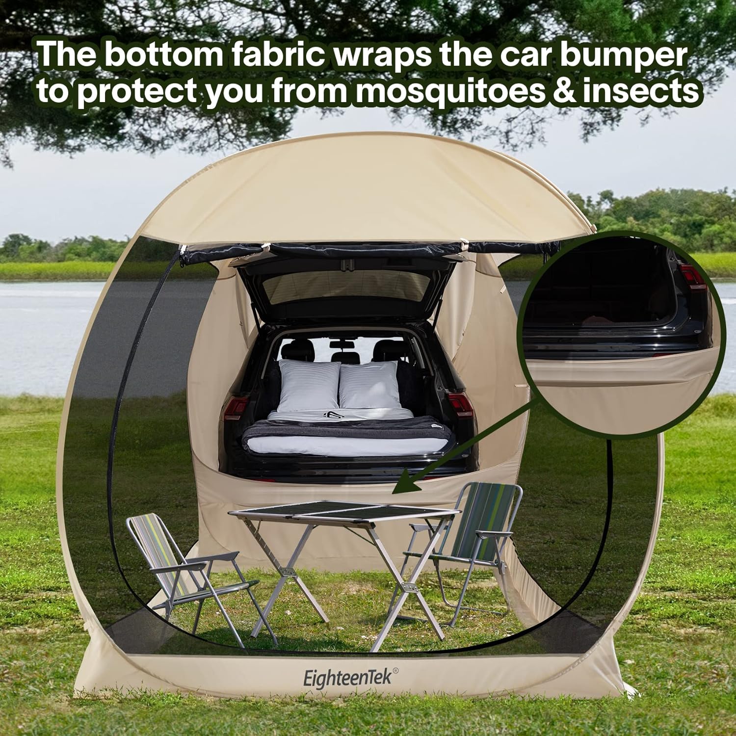 EighteenTek Tents Trunk tent suv car tent pop up automatically wourant