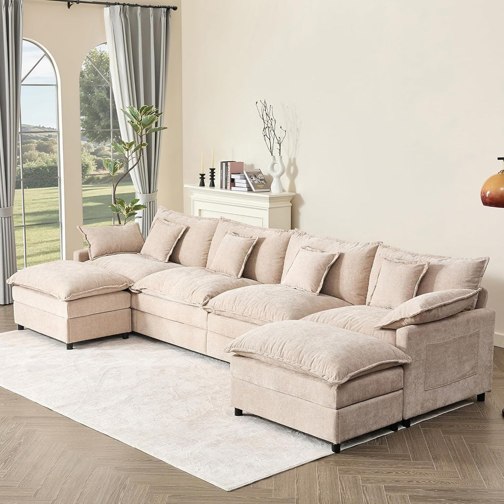 108" U-shaped sofa modular sofa Comfortable cloud sofa wourant