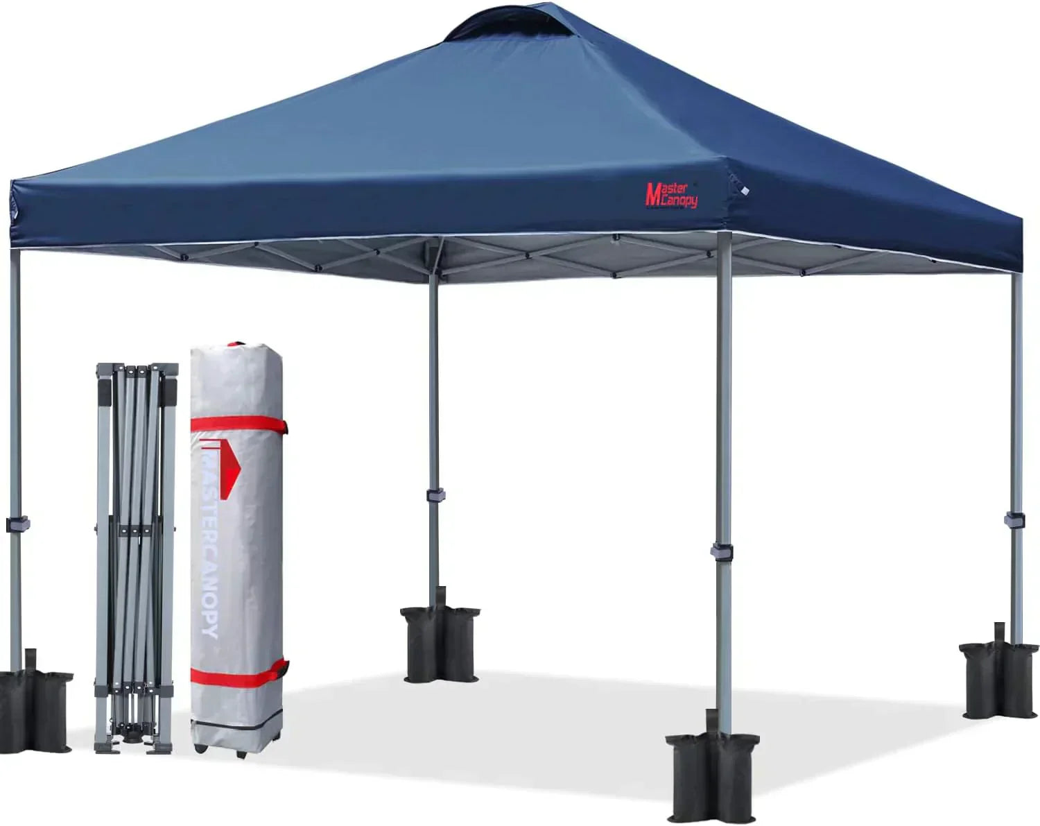 Durable Pop-up Canopy Tent with Roller Bag (10x10 Black) wourant