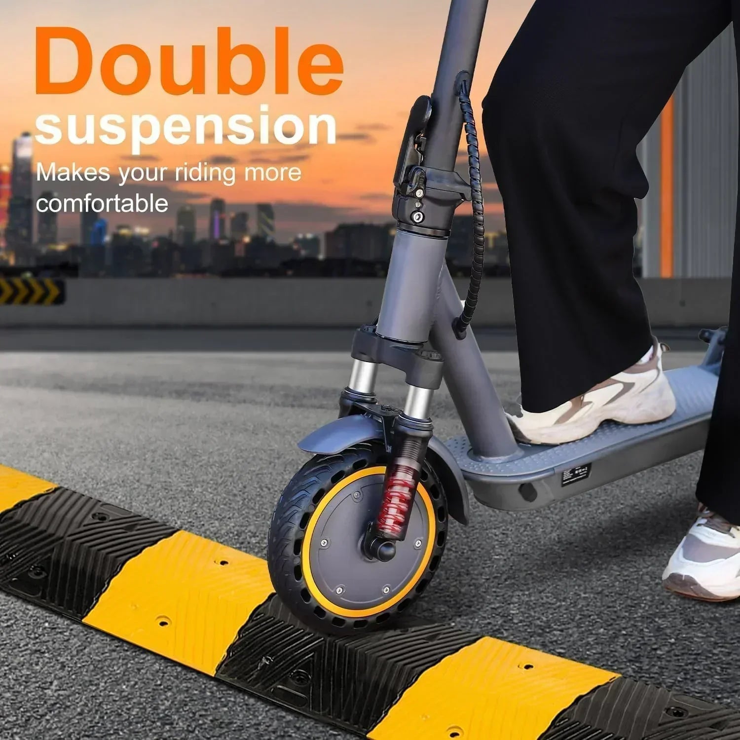 Electric Scooter 350W/500W Powerful Motor 8.5"/10" Solid Tires 19/22Mph 28/21/12 Miles Range wourant