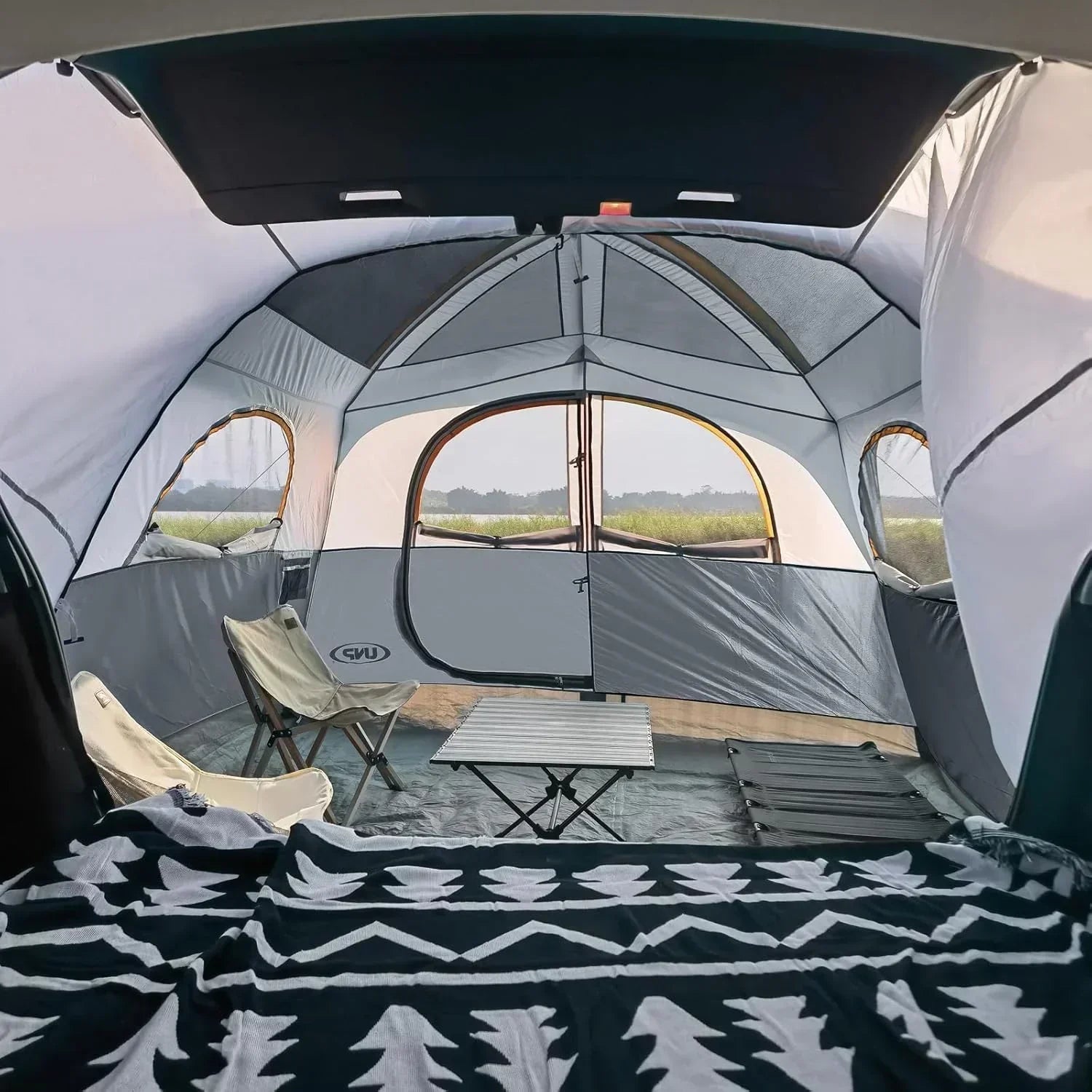 SUV Tent for Camping 6-Person SUV Tailgate Tent - Easy Set Up with Rainfly wourant