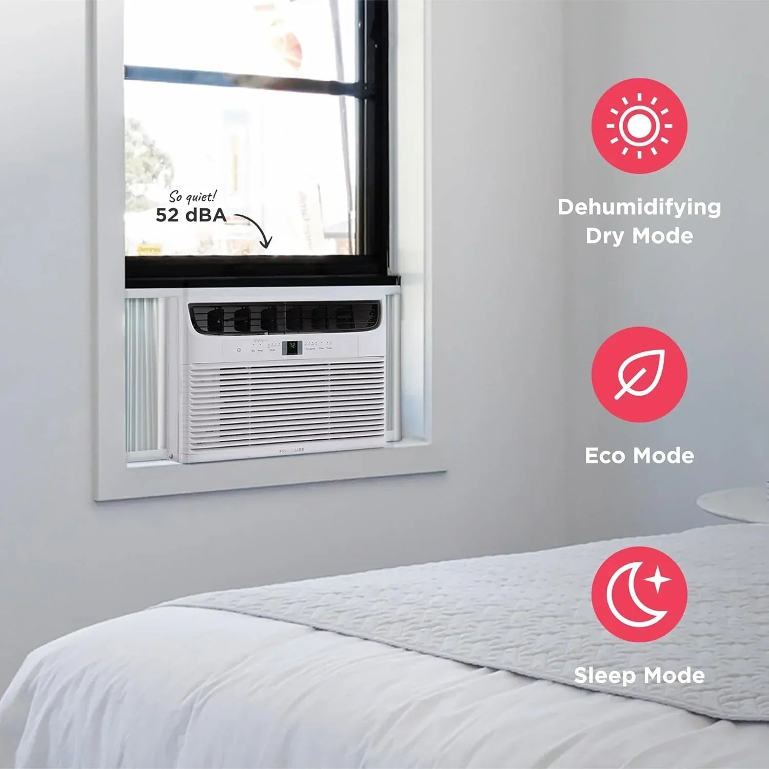 Frigidaire 5,000 BTU Window Air Conditioner Remote Control Cools Up to 150 Sq. Ft. Quiet Operation wourant