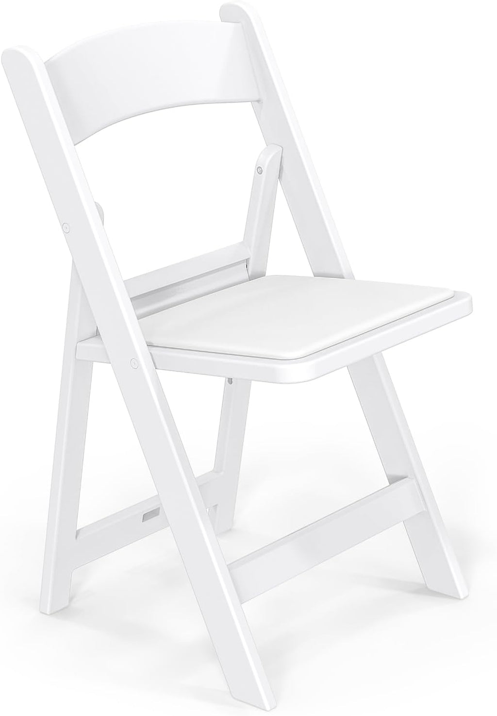VINGLI Resin Folding Chair with Cushion Foldable Plastic Chair with Comfortable Cushioned Seat wourant