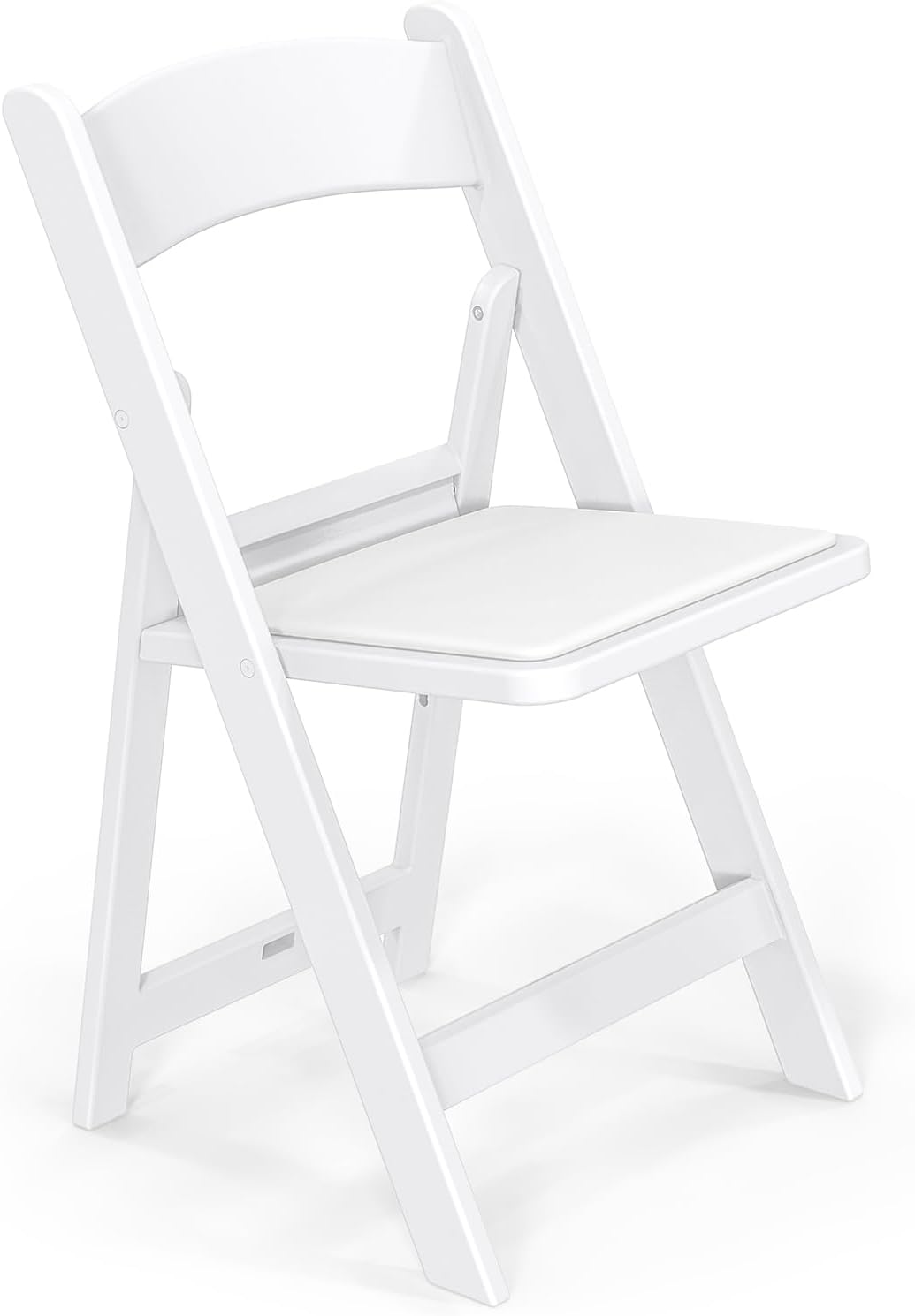 VINGLI Resin Folding Chair with Cushion Foldable Plastic Chair with Comfortable Cushioned Seat wourant