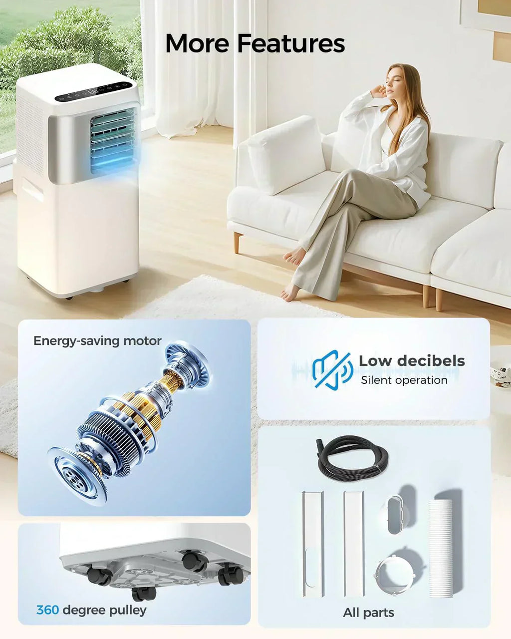 Portable-Air-Conditioners-16,000-Btu AC Unit 5 in 1 Wifi Smart Air Conditioner with APP Fan wourant