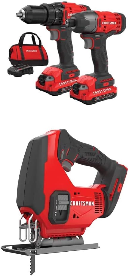 V20 MAX Cordless Drill and Impact Driver, Power Tool Combo Kit with 2 Batteries and Charger (CMCK200C2AM) wourant