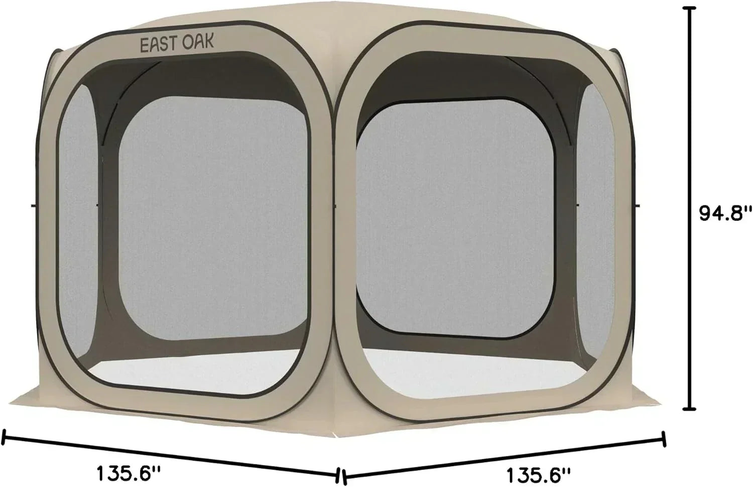 EAST OAK Screen House Tent Pop-Up Portable Screen Room Canopy Instant Screen Tent 10 x 10 FT wourant