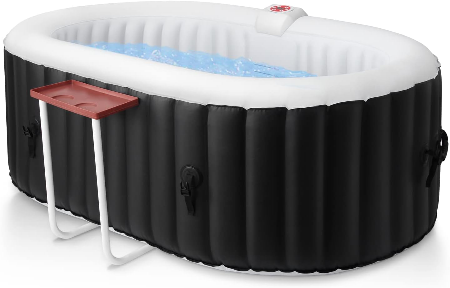 Edostory Hot Tub Inflatable Portable Oval Spa 2 Person Hot Tub with 90 Bubble Jets wourant