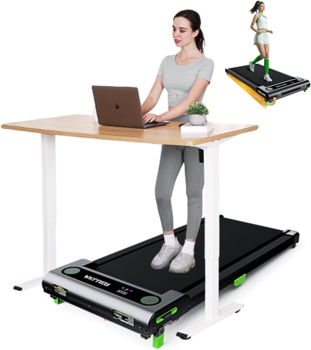Akluer Inclined Home Treadmill 2.5 HP Small Under-Desk Treadmill with Remote Control and LED Display wourant