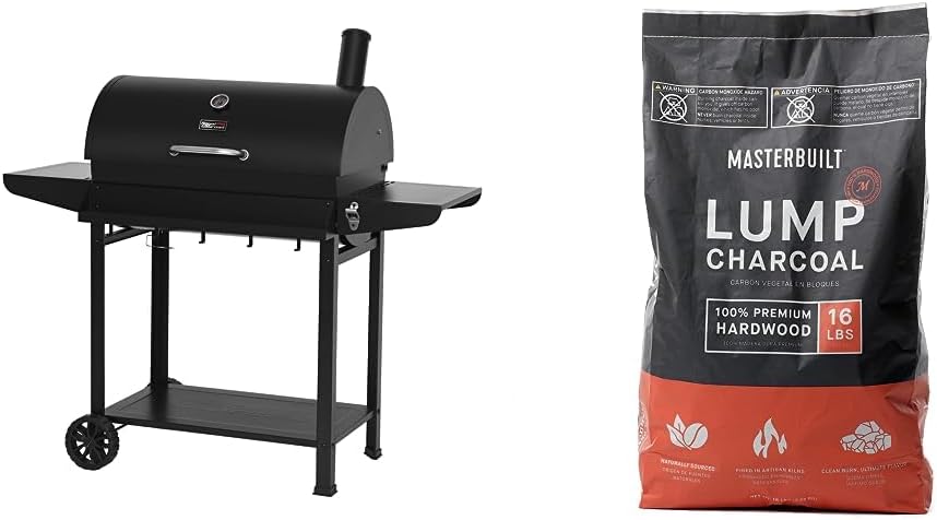 Royal Gourmet CC1830T 30-Inch Barrel Charcoal Grill with Warming Rack & Front Storage Basket, Outdoor BBQ Grill with 627 sq. in. Grilling Area for Backyard Barbecue Cooking Party, Black wourant