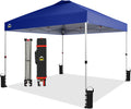 10x10 Pop-Up Awning - One-Click Installation Beach Tent - Outdoor Sunshade Silver Coated Top, 3 Heights and 4 Sand Pockets wourant