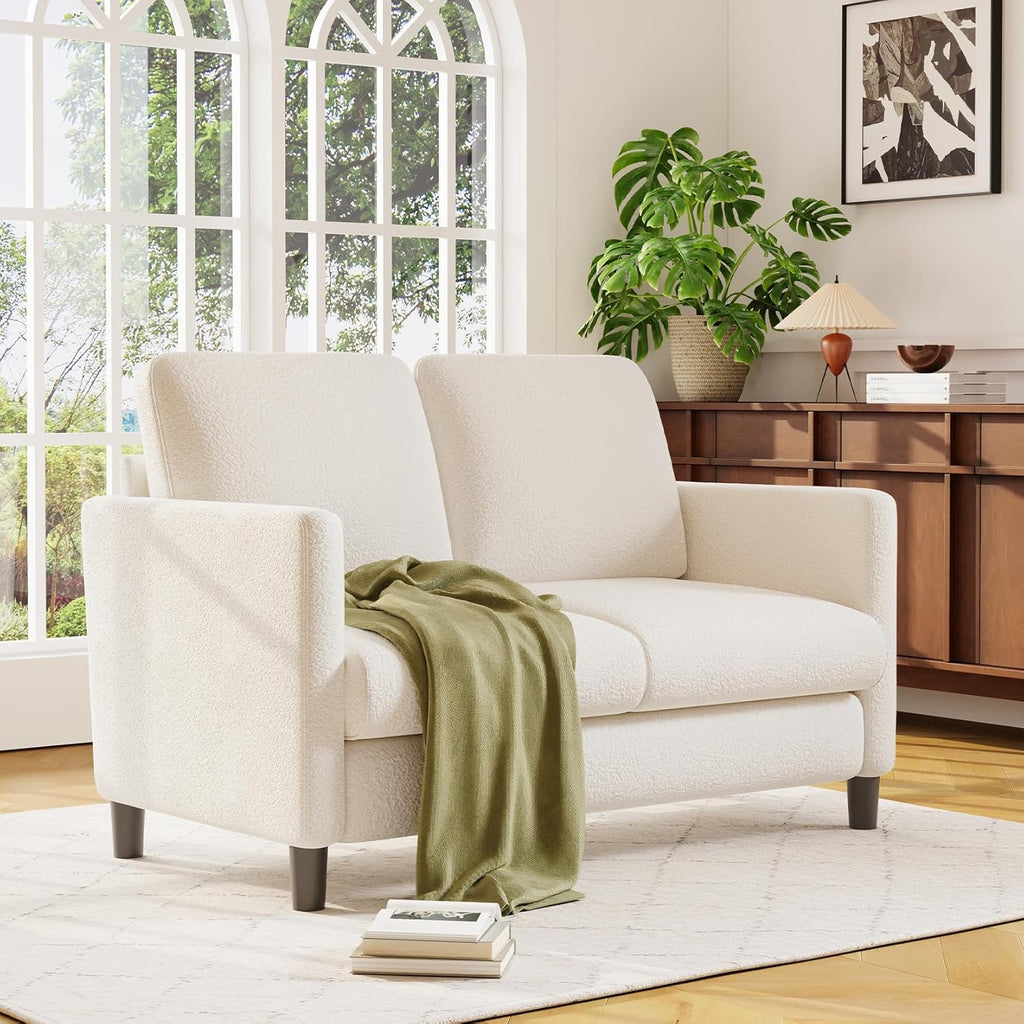 Loveseat Sofa 51" Love Seat Comfy Corduroy Small Loveseat Tool-Free Setup Couch wourant