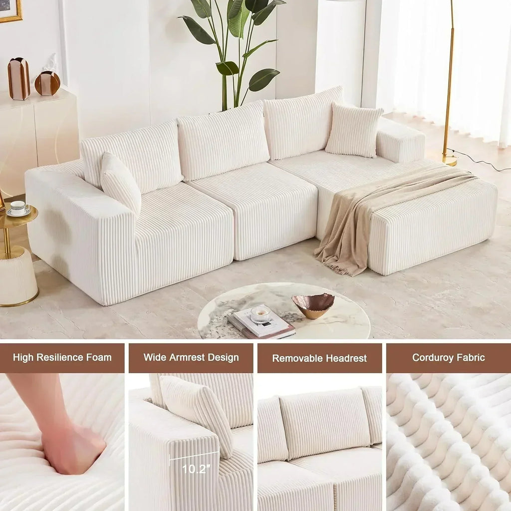 108 inch sectional sofa cloud sectional sofa with deep seat modern sectional L shaped sofa wourant