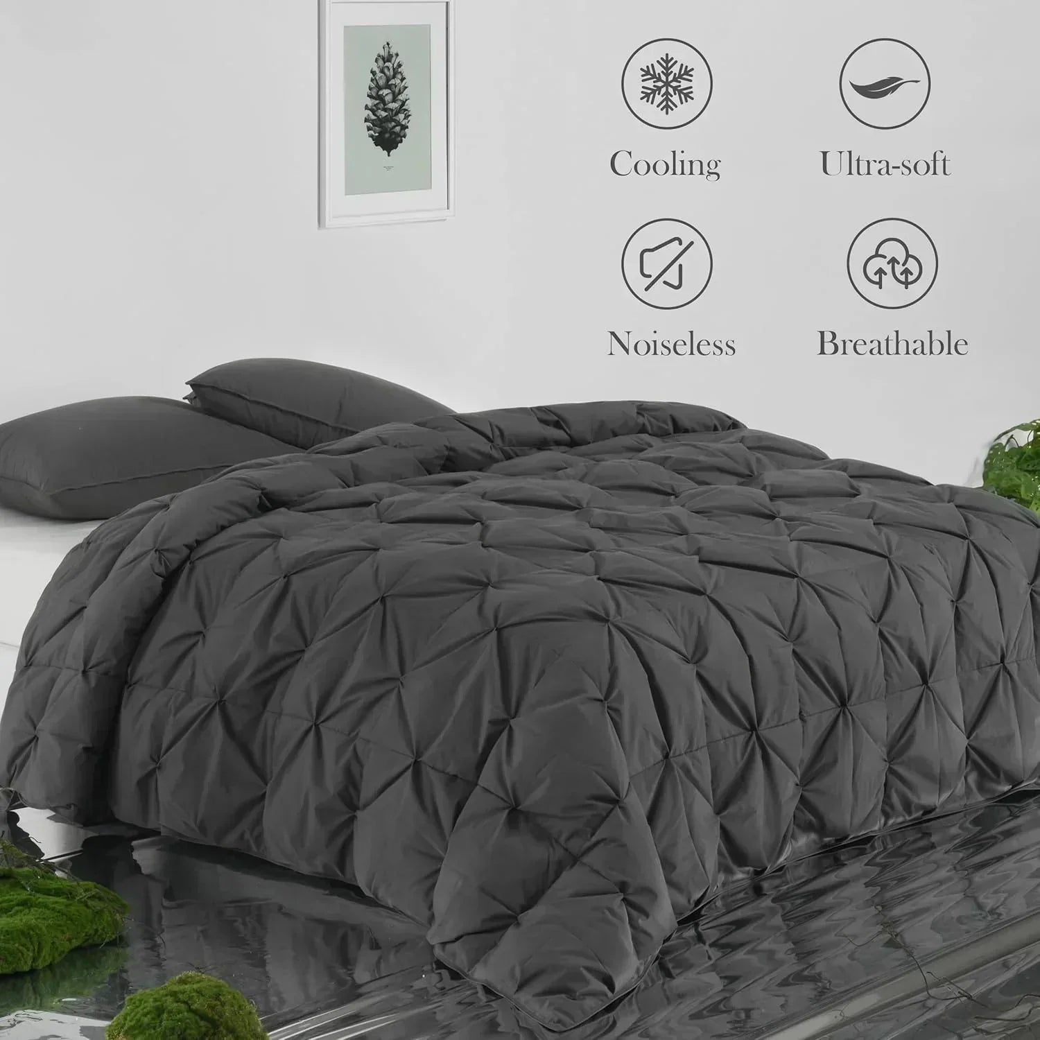 Premium Down Comforter 3D Baffle Box Design wourant