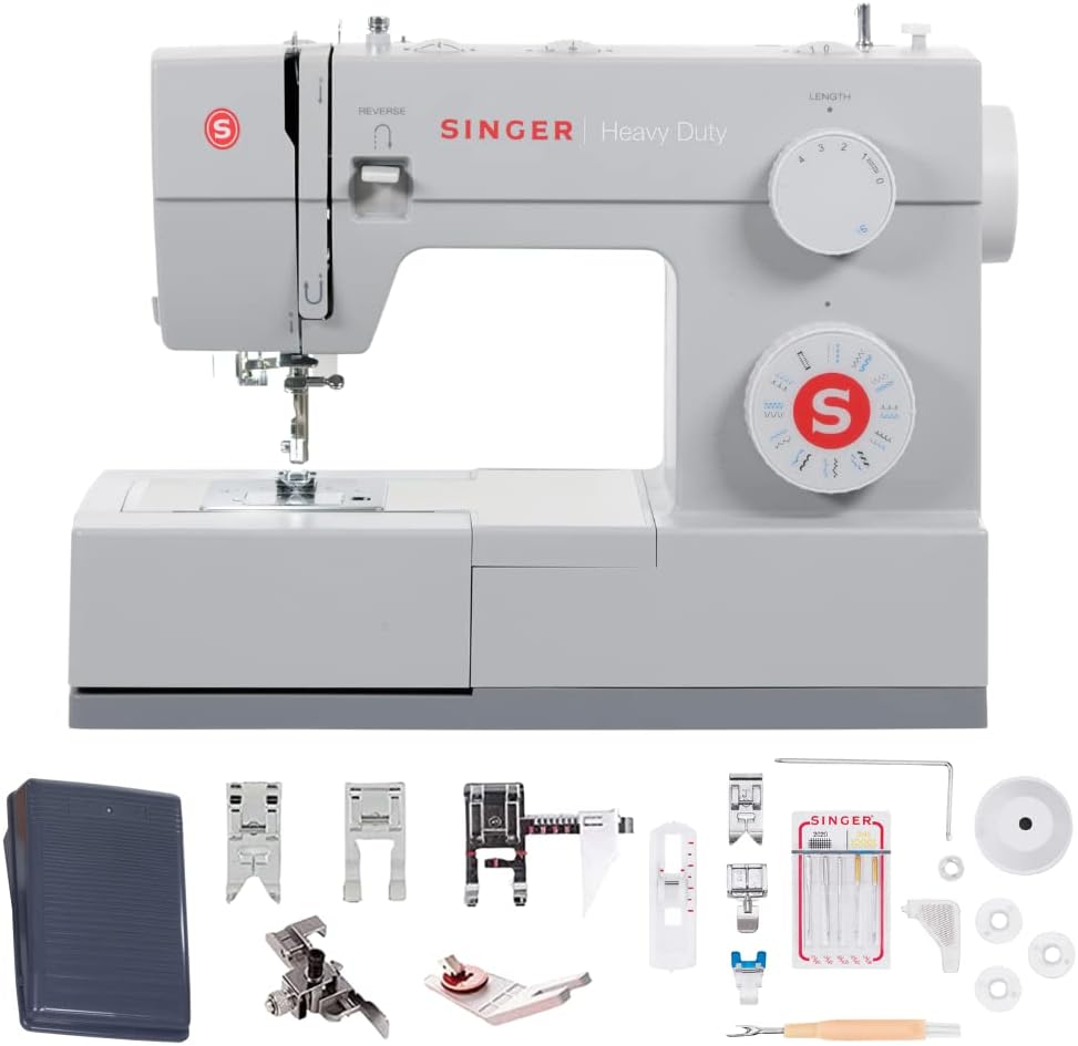 SINGER Heavy Duty 4423 High Speed Sewing Machine with Accessory Kit | Strong Motor With Enhanced Piercing Power, 97 Stitch Applications, Full Metal frame, 1-step Buttonhole & LED Light wourant