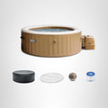 Intex PureSpa 6 Person Bubble Massage Inflatable Hot Tub Spa Set Tan Spa Plus Water Heater Pump wourant
