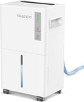 1500 Sq.ft Dehumidifier for Basement 21 Pint Dehumidifiers for Home Large Room with Drain Hose, Smart Humidity Control, 3 Modes, 24H Timer, Auto Defrost, Ideal for Bedrooms, Bathroom, White wourant
