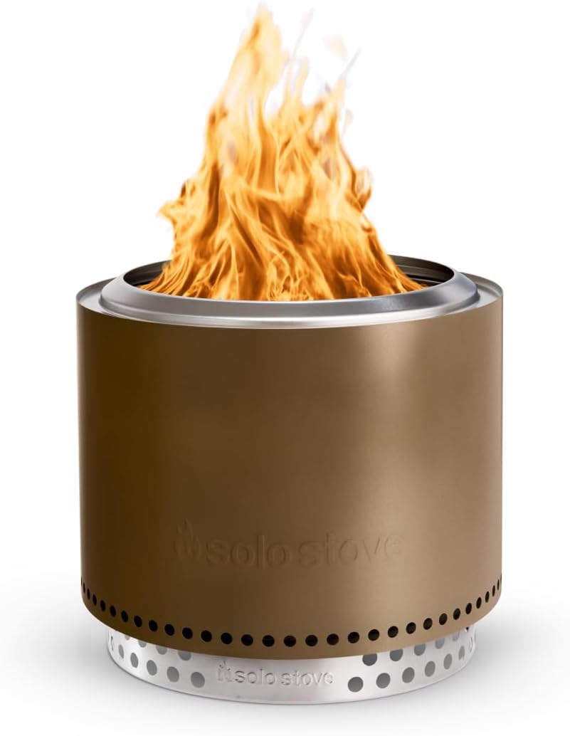 Solo Stove Bonfire 2.0 with Stand, 19.5 Inch Smokeless Fire Pit with Removable Ash Pan - Portable Outdoor Fire Pit - Stainless Steel Wood Burning Fireplace, Ideal for 4-6 People, 21.75 lbs wourant
