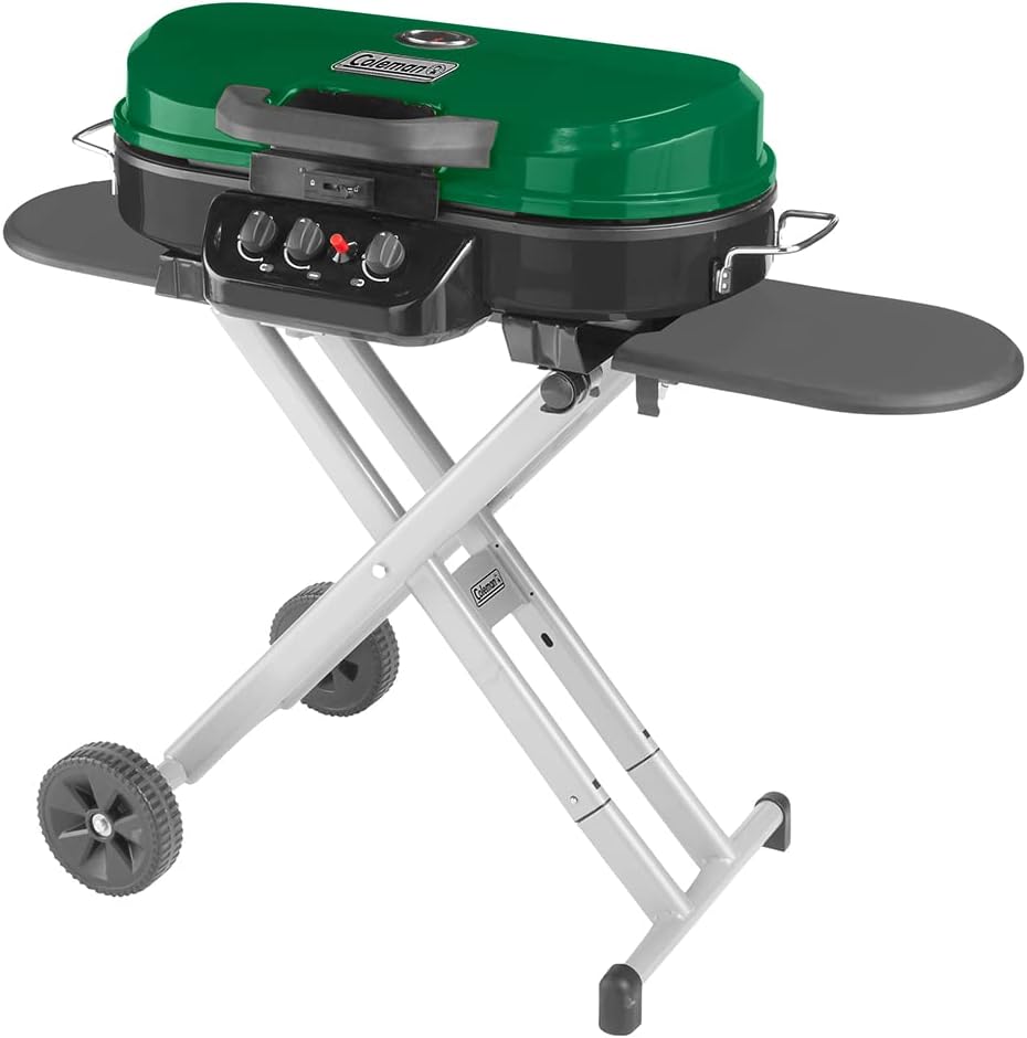 RoadTrip 285 Portable Stand-Up Propane Grill with 3 Adjustable Burners & Instastart Ignition, 20,000 BTUs of Power for Outdoor Cooking, Camping, Tailgating, Grilling, BBQs, & More wourant