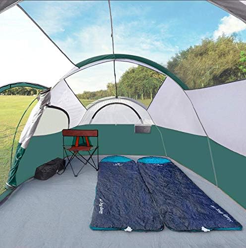 CAMPROS CP Tent 8 Person Camping Tents, Weather Resistant Family Tent, 5 Large Mesh Windows, Double Layer, Divided Curtain for Separated Room, Portable with Carry Bag wourant