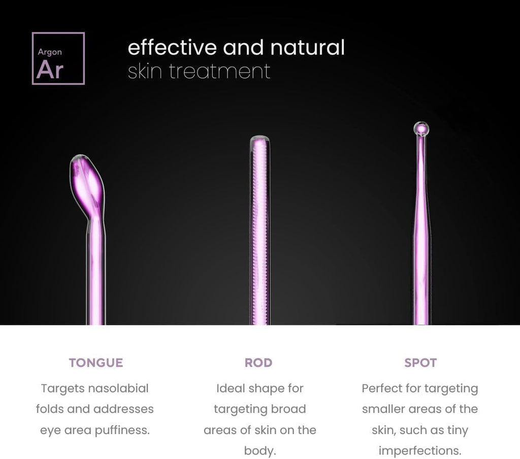 NuDerma Professional Skin Therapy Wand Portable Skin Therapy Machine 6 Neon Argon Wands wourant