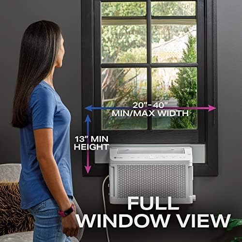 PHNT10CC Clearview Air Conditioner 10,300, Inverter Technology, Ultra Quiet, Medium Rooms up to 450 Sq. FT, Full Window View with Easy Installation, Energy-Efficient Cooling, 10300 BTU, White wourant