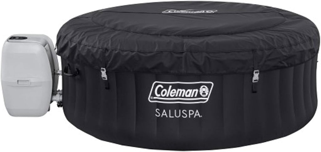 Coleman SaluSpa Miami AirJet 2 to 4 Person Round Inflatable Hot Tub Portable Outdoor Spa with 120 Soothing AirJets and Insulated Cover, Black wourant